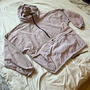 NIKE Pullover Anorak Jacket Women's Medium Hooded Windbreaker Lavender Active